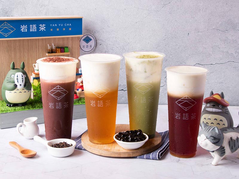 台中奶蓋茶專賣店「岩語茶」,多款獨創奶蓋天天喝都很過癮